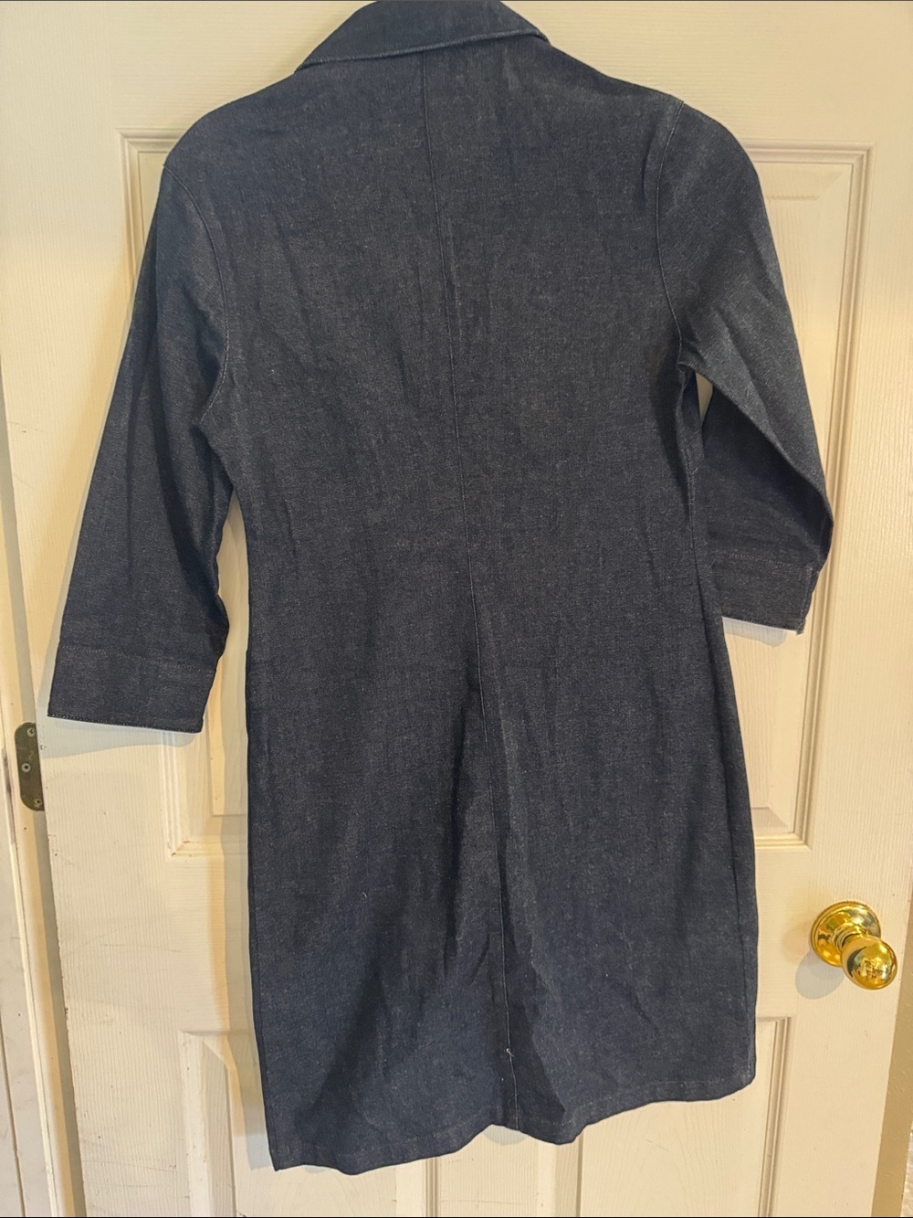 GAP Dark Navy Denim Button-Down Shirt Dress - Picture 3 of 3